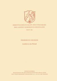 Book Cover for Ausblick in Das Weltall by Friedrich Becker