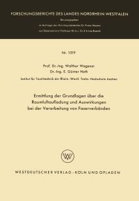 Book Cover for Ermittlung Der Grundlagen Über Die Raumluftaufladung Und Auswirkungen Bei Der Verarbeitung Von Faserverbänden by Walther Wegener
