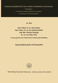 Book Cover for Gemeindehaushalt Und Konjunktur by Hans Krämer