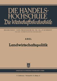 Book Cover for Landwirtschaftspolitik by Wilhelm Abel