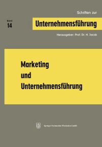 Book Cover for Marketing Und Unternehmensführung by Herbert Jacob