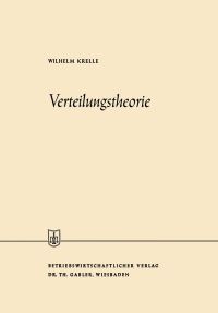 Book Cover for Verteilungstheorie by Wilhelm Krelle