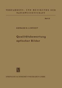 Book Cover for Qualitätsbewertung Optischer Bilder by Edward Hubert Linfoot
