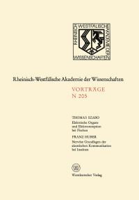 Book Cover for Elektrische Organe Und Elektrorezeption Bei Fischen. Nervöse Grundlagen Der Akustischen Kommunikation Bei Insekten by Thomas Szabo