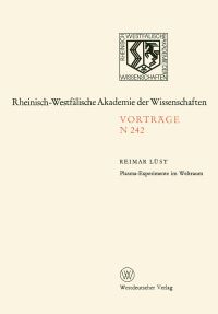 Book Cover for Plasma-Experimente Im Weltraum by Reimar Lüst