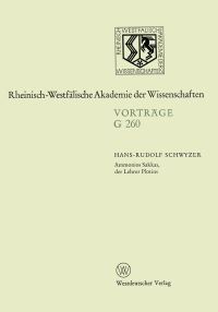 Book Cover for Ammonios Sakkas, Der Lehrer Plotins by HansRudolf Schwyzer