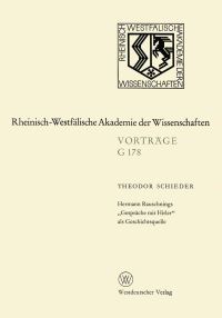 Book Cover for Hermann Rauschnings „Gespräche Mit Hitler