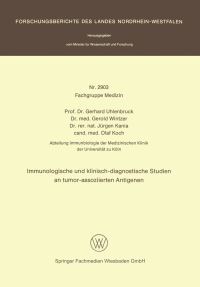 Book Cover for Immunologische Und Klinisch-Diagnostische Studien an Tumor-Assoziierten Antigenen by Gerhard Uhlenbruck