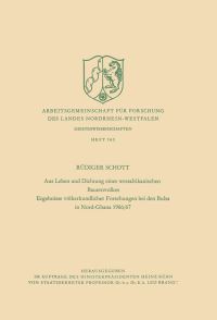 Book Cover for Aus Leben Und Dichtung Eines Westafrikanischen Bauernvolkes by Rüdiger Schott