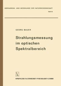 Book Cover for Strahlungsmessung Im Optischen Spektralbereich by Georg Bauer