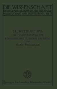 Book Cover for Tierpfropfung by Hans Przibram