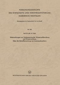 Book Cover for Untersuchungen Zur Verbesserung Der Wasseraufbereitung Und Wasseranalyse by Walter Maximilian Fuchs