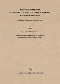 Book Cover for Untersuchungen Über Die Aufbereitung Von Wasser Für Die Dampferzeugung in Benson-Kesseln by Walter Maximilian Fuchs