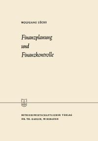 Book Cover for Finanzplanung Und Finanzkontrolle by Wolfgang Lücke