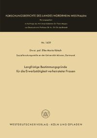 Book Cover for Langfristige Bestimmungsgründe Für Die Erwerbstätigkeit Verheirateter Frauen by Elke Maria Kätsch