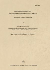 Book Cover for Das Biegen Von Innenborden Mit Stempeln by Reinhard Wilken