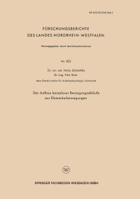 Book Cover for Der Aufbau Komplexer Bewegungsabläufe Aus Elementarbewegungen by Heinz Schmidtke