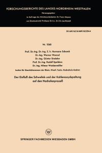 Book Cover for Der Einflu Des Schwefels Und Der Kohlenoxydspaltung Auf Den Hochofenproze by Hermann Schenck, Werner Wenzel, Günter Sindelar, Rudolf Spolders, Hilmar Weidenmüller