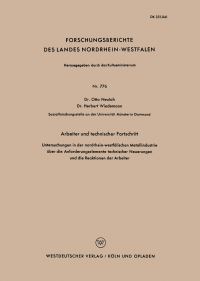 Book Cover for Arbeiter Und Technischer Fortschritt by Otto Neuloh