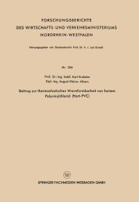 Book Cover for Beitrag Zur Thermoelastischen Warmformbarkeit Von Hartem Polyvinylchlorid (Hart-PVC) by Karl Krekeler