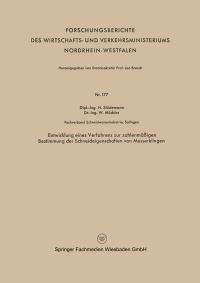 Book Cover for Entwicklung Eines Verfahrens Zur Zahlenmäigen Bestimmung Der Schneideigenschaften Von Messerklingen by Hans Stüdemann