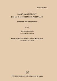 Book Cover for Ermittlung Des Gebrauchswertes Von Handtüchern Verschiedener Qualität by Josef Ilg