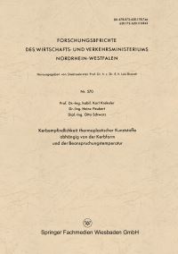Book Cover for Kerbempfindlichkeit Thermoplastischer Kunststoffe Abhängig Von Der Kerbform Und Der Beanspruchungstemperatur by Karl Krekeler