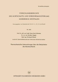 Book Cover for Thermochemische Untersuchungen Über Die Dehydration Des Montmorillonits by HansErnst Schwiete