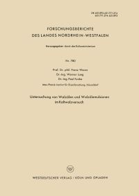 Book Cover for Untersuchung Von Walzölen Und Walzölemulsionen Im Kaltwalzversuch by Franz Wever