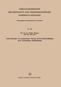 Book Cover for Untersuchungen Von Gesponnenen Garnen Auf Ihre Gleichmäigkeit Nach Verschiedenen Memethoden by Walther Wegener