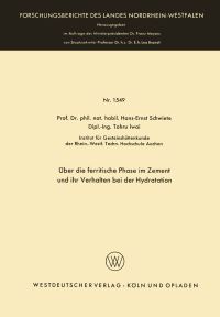 Book Cover for Über Die Ferritische Phase Im Zement Und Ihr Verhalten Bei Der Hydratation by HansErnst Schwiete