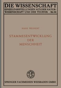Book Cover for Stammesentwicklung Der Menschheit by Hans Weinert