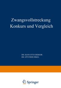 Book Cover for Zwangsvollstreckung Konkurs Und Vergleich by Hans Otto ~deo Boor