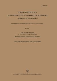 Book Cover for Zur Frage Der Belastung Von Jugendlichen by Otto Graf