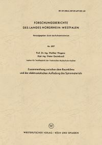 Book Cover for Zusammenhang Zwischen Dem Raumklima Und Der Elektrostatischen Aufladung Des Spinnmaterials by Walther Wegener