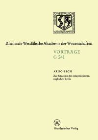Book Cover for Zur Situation Der Zeitgenössischen Englischen Lyrik by Arno Esch