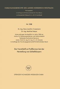 Book Cover for Der Verschlei an Preformen Bei Der Herstellung Von Schleifkörpern by HansJoachim Crasemann