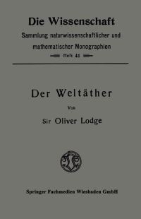 Book Cover for Der Weltäther by Oliver Lodge