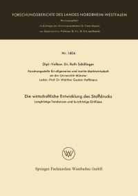 Book Cover for Die Wirtschaftliche Entwicklung Des Stoffdrucks by Ruth Schillinger