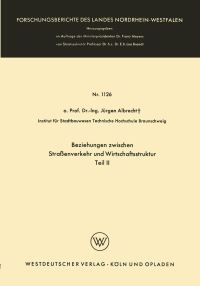 Book Cover for Beziehungen Zwischen Straenverkehr Und Wirtschaftsstruktur by Jürgen Albrecht