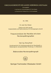Book Cover for Frequenzanalysen Der Herztöne Mit Einem Herztonspektrographen. Elektronischer Herztonspektrograph by Kurt Simon