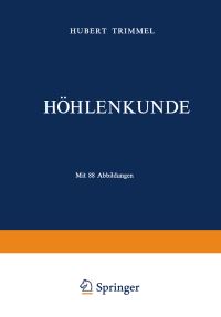 Book Cover for Höhlenkunde by Hubert Trimmel