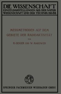 Book Cover for Memethoden Auf Dem Gebiete Der Radioaktivität by Hans Geiger