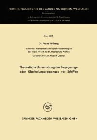 Book Cover for Theoretische Untersuchung Des Begegnungs- Oder Überholungsvorganges Von Schiffen by Franz Kolberg