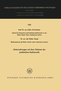 Book Cover for Untersuchungen Auf Dem Gebiete Der Praktischen Mathematik. Fachgruppe Physik, Chemie, Biologie by Fritz Reutter, Dieter Haupt