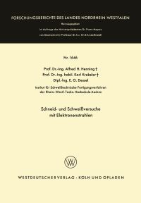 Book Cover for Schneid- Und Schweiversuche Mit Elektronenstrahlen by Alfred Hermann Henning