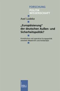 Book Cover for „Europäisierung