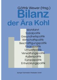 Book Cover for Bilanz Der Åra Kohl by Göttrik Wewer