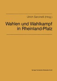 Book Cover for Wahlen Und Wahlkampf in Rheinland-Pfalz by Ulrich Sarcinelli