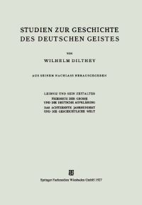 Book Cover for Studien Zur Geschichte Des Deutschen Geistes by Wilhelm Dilthey
